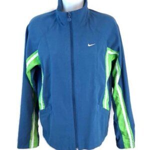 Vintage Nike Blue Colorblock Long Sleeve Full Zip Track Jacket Women's Medium